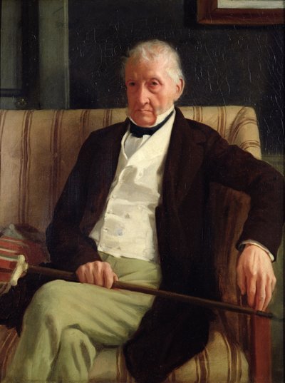 Hilaire Degas（1770-1858）的肖像，艺术家的祖父，1857年 作者 埃德加·德加