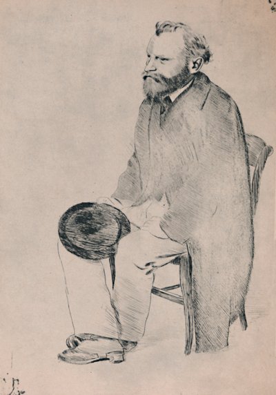 马涅特坐像肖像，约1865年，1946年。 作者 埃德加·德加