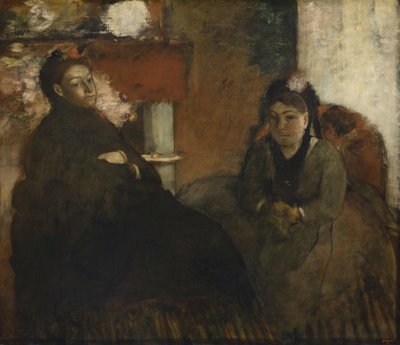 莱尔夫人和娄本夫人肖像，1866-70年 作者 埃德加·德加