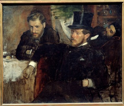 工程师 Jeantaud (1840-1906)、Livert 和 Laine (1841-1888) 的肖像，艺术家的朋友 画作 Edgar Degas (1834-1917) 1871 Sun。 0,38x0,47 m 巴黎，奥赛博物馆 作者 埃德加·德加