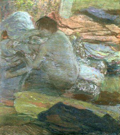 坐着的女人，她的脚擦干，约1893年 作者 埃德加·德加
