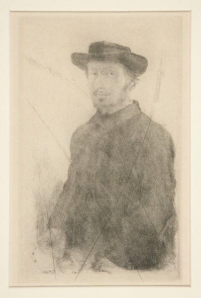 自画像，1857年 作者 埃德加·德加