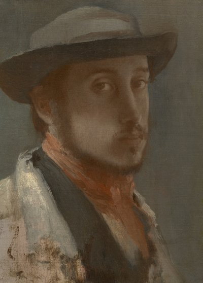 自画像，约1857年？-58 作者 埃德加·德加