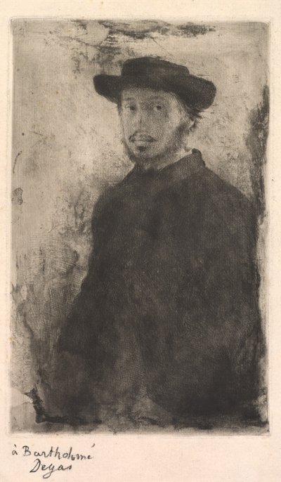 自画像，1857年。 作者 埃德加·德加