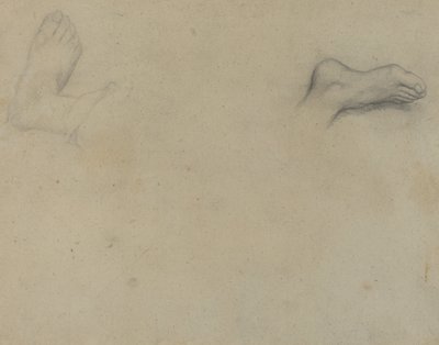 脚的研究[背面]，1855年。 作者 埃德加·德加