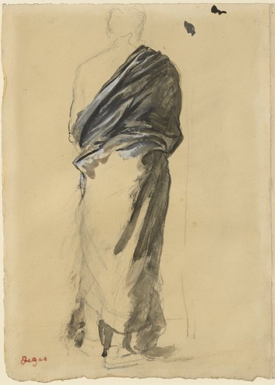 布研究，1860-65 作者 埃德加·德加