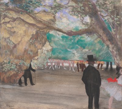 帷幕，1880年（在纸上装上纸上的木炭粉彩） 作者 埃德加·德加
