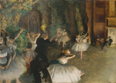 舞台上的芭蕾排练，c.1878-79 作者 埃德加·德加