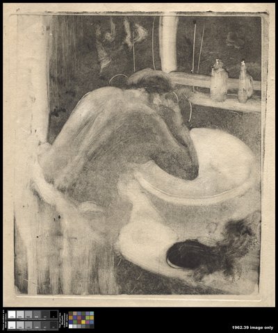 洗脸盆，约1880-85年 作者 埃德加·德加