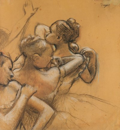三个舞者，约 1895-99（粉彩和木炭纸） 作者 埃德加·德加