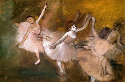 三位舞者（粉彩） 作者 Edgar Degas