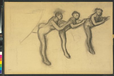 三位穿着紧身衣的舞者，约1895年至1900年 作者 埃德加·德加