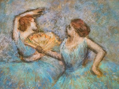 两个舞者（细节）。 1905 年左右。纸板上的粉彩。 作者 埃德加·德加