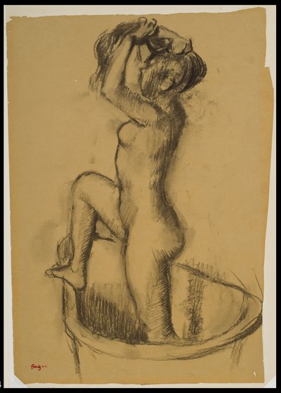 站在浴缸里的女人，约1890-92年 作者 埃德加·德加