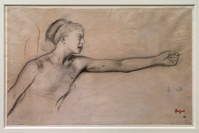 Young Spartan girl (study for “Little Spartan girls provoking boys”). Around 1860-1862. Black pencil, graphite, blends on tracing paper. 作者 埃德加·德加