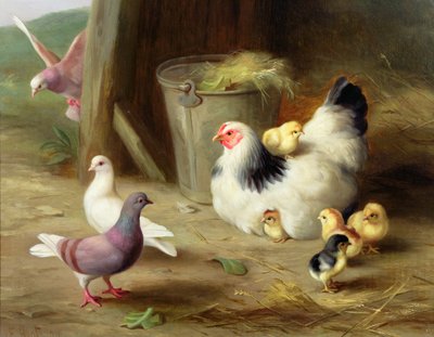 农家场景 作者 Edgar Hunt