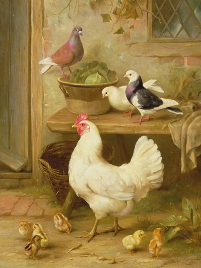等待喂食 作者 Edgar Hunt