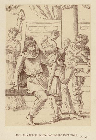 埃拉国王第一次看到自己的儿子（石版画） 作者 