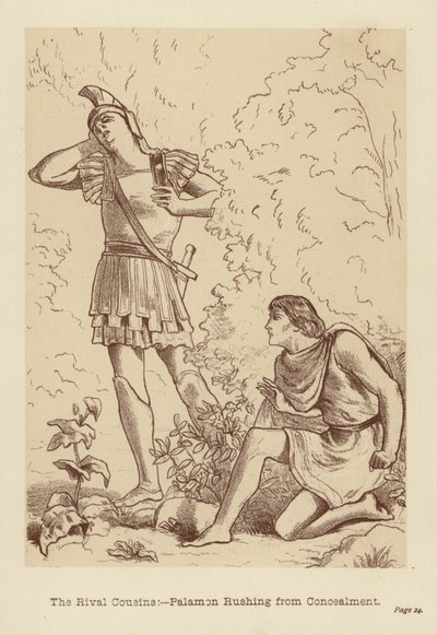 敌对的表兄弟，帕拉蒙从隐蔽处冲出（石版画） 作者 