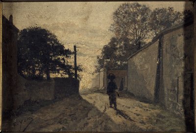 蒙马特圣文森特街，约 1865 年（布面油画） 作者 埃德蒙·查尔斯·尹（Edmond Charles Yon）