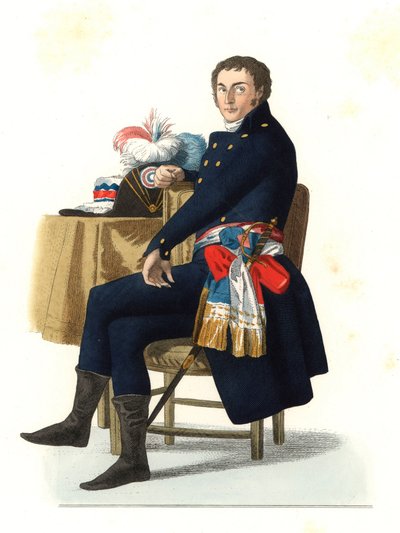 费迪南-吉列马尔代（1765-1809），18世纪法兰西共和国驻西班牙大使，根据弗朗西斯科-戈雅（1746-1828）1798年的画作改编 - 埃德蒙-莱切瓦利埃-切维纳尔（1825-1902）的石印插图，来自乔治-杜尔热-普莱斯 作者 Edmond Lechevallier-Chevignard