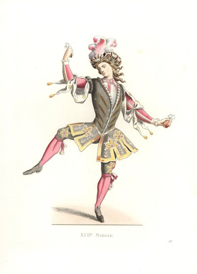 穿着芭蕾舞服装的法国男子 作者 Edmond Lechevallier-Chevignard