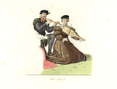 绅士和女人，英国 作者 Edmond Lechevallier-Chevignard