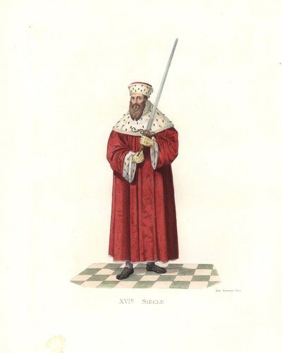 勇敢的莫里斯，萨克森选帝侯（1521-1553）。 作者 Edmond Lechevallier-Chevignard