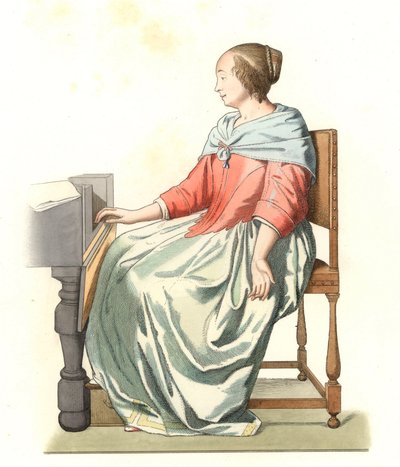 高品质的女人，荷兰 作者 Edmond Lechevallier-Chevignard