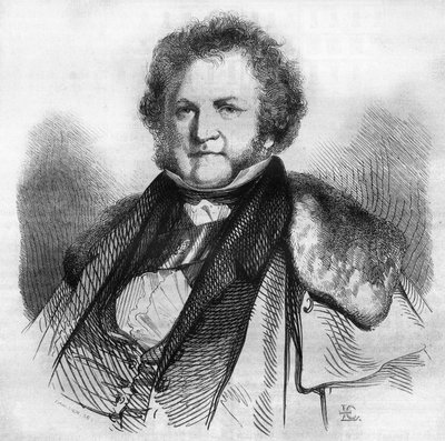 让-雅克-塞隆（1782-1839）的肖像，瑞士慈善家、和平主义者和政治家，是废除奴隶制和死刑的支持者。Chevignard在 "Le Magasin Picturesque "中的雕刻。 作者 Edmond Lechevallier-Chevignard
