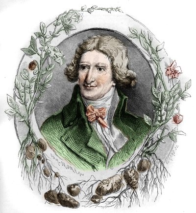 安托万-奥古斯丁-帕门蒂尔（1737-1813）的肖像，法国军事药剂师和农学家。埃德蒙-莫兰的版画 作者 埃德蒙·莫林