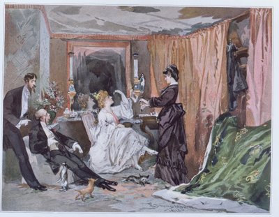 Hortense Schneider（1833-1920）的更衣室，位于1873年的剧院des Varietes 作者 Edmond Morin