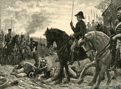 滑铁卢战役后在惠灵顿和布吕歇尔会面，1815年至1890年。 作者 埃德蒙·布莱尔·莱顿