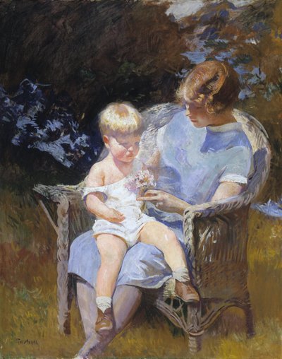 马乔里和小埃德蒙，1928年。 作者 Edmund Charles Tarbell