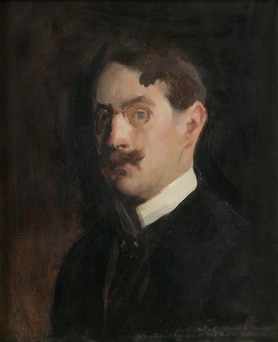 自画像，1889年 作者 埃德蒙·查尔斯·塔贝尔