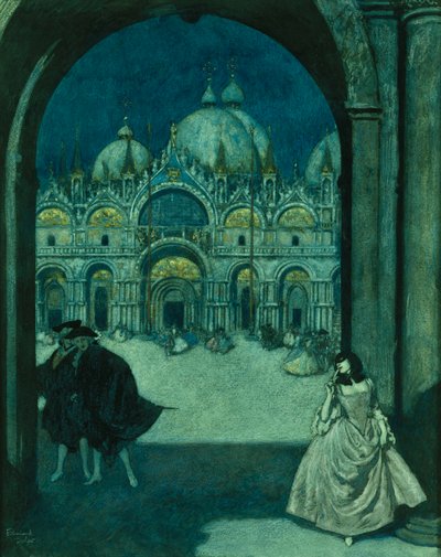 圣马可广场 作者 埃德蒙·杜拉克（Edmund Dulac）