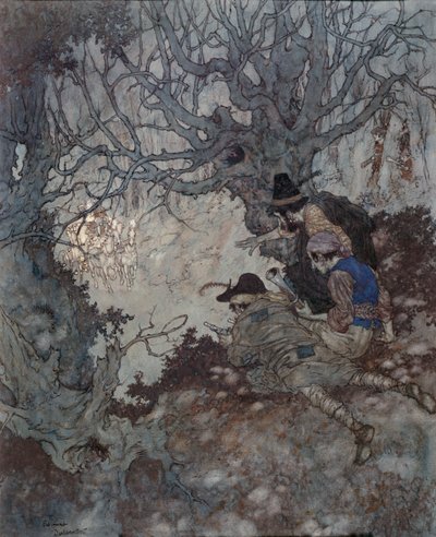 它是金子，它是金子！"，安徒生为《雪女王》创作的插图 作者 埃德蒙·杜拉克（Edmund Dulac）