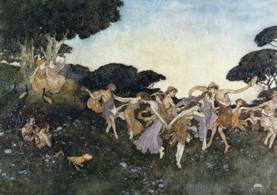 暴风雨》场景 作者 埃德蒙·杜拉克（Edmund Dulac）