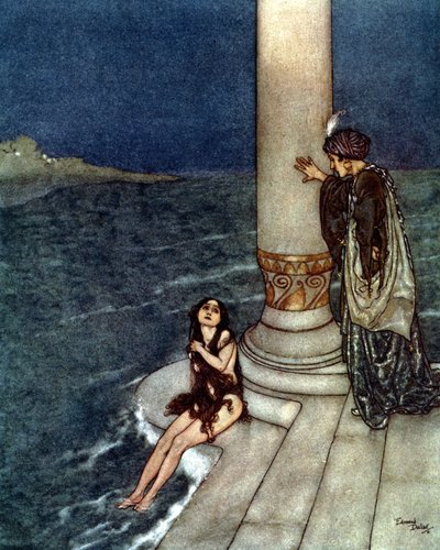 小美人鱼》（石版画） 作者 埃德蒙·杜拉克（Edmund Dulac）