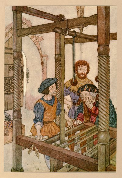 皇帝的新装》中的织布人 作者 埃德蒙·杜拉克（Edmund Dulac）