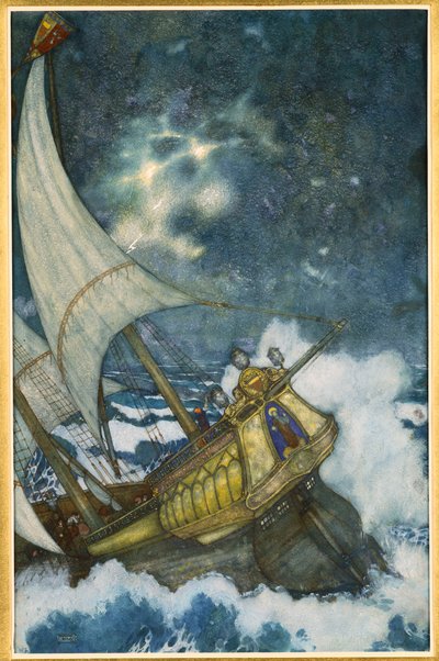 沉船，选自《暴风雨 作者 埃德蒙·杜拉克（Edmund Dulac）
