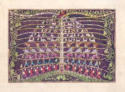 圣诞节第一天，约 1935 年（水粉画，纸面） 作者 埃德蒙·亨特