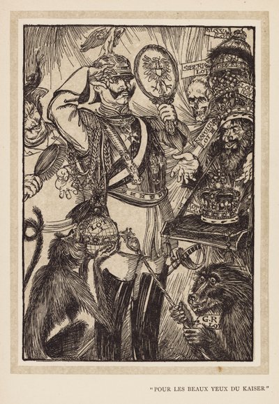 德皇的花环："Pour Les Beaux Yeux Du Kaiser"（石版画） 作者 埃德蒙·约瑟夫（后）沙利文