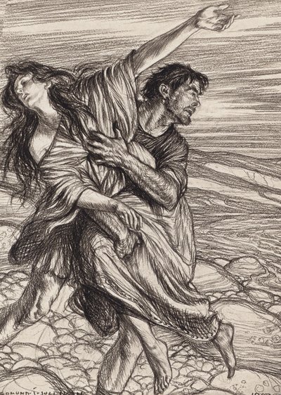 威廉-莎士比亚提尔王子培里克利斯》，第四幕，第一场（石版画） 作者 埃德蒙·约瑟夫（后）沙利文