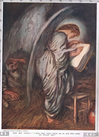Abou Ben Adhem和天使，来自1917年出版的“毕比年鉴” 作者 埃德蒙·约瑟夫·沙利文