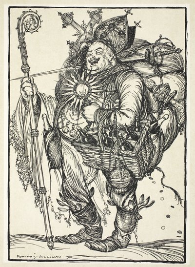 Herr Michel ADC，从Promised Land回归皇太子，来自Kaiser&39;s Garland的插图，由Edmund J. Sullivan，酒吧。 1916年 作者 埃德蒙·约瑟夫·沙利文