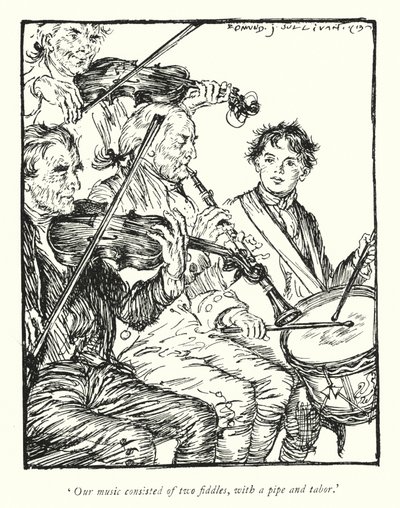 奥利弗·戈德史密斯的《韦克菲尔德牧师》插图（石版画） 作者 埃德蒙·约瑟夫·沙利文
