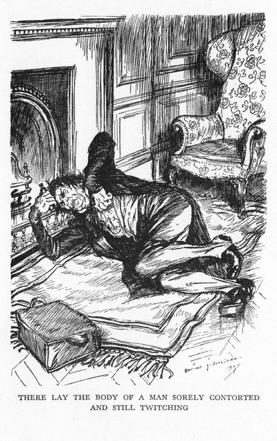 罗伯特·路易斯·史蒂文森（Robert Louis Stevenson）的《杰基尔博士和海德先生的奇怪案》中的场景，1927年 作者 埃德蒙·约瑟夫·沙利文