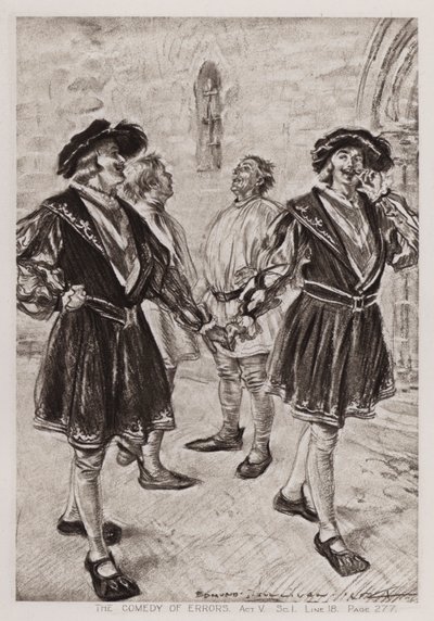 The Comedy of Errors, Act V, Sc I (litho) 作者 埃德蒙·约瑟夫·沙利文