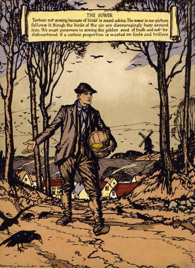 The Sower (colour litho) 作者 埃德蒙·约瑟夫·沙利文